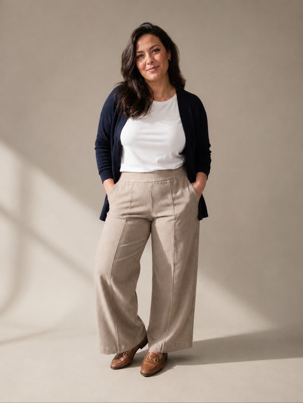 Old Navy NEW Size XL: Wide-Leg High-Rise Pull On Pants in Taupe: Casual Style